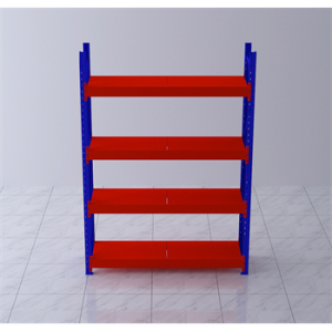 重型貨架主架2000×500×2500mm(四層,1T/層,橘紅色)