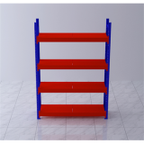 重型貨架主架1800×500×2000mm(四層,1T/層,橘紅色)