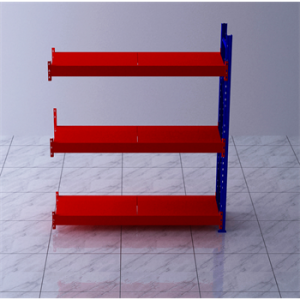 重型貨架副架2000×500×2500mm(三層,1T/層,橘紅色)