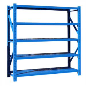 輕型貨架主架2000×500×2000mm(五層,200kg/層,藍色)