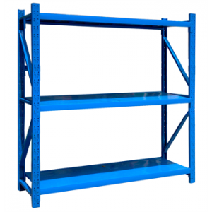 中型貨架主架2000×600×1800mm(三層,500kg/層,藍(lán)色)