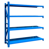 中型貨架副架2000×600×1800mm(四層,300kg/層,藍(lán)色)