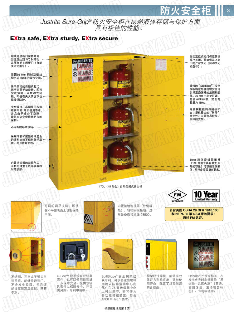 美國(guó)杰斯瑞特，防火安全柜，justrite防火柜，justrite安全柜，防爆柜justrite