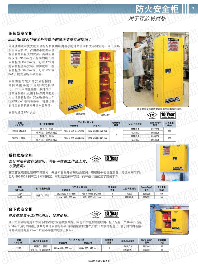 美國(guó)杰斯瑞特，防火安全柜，justrite防火柜，justrite安全柜，防爆柜justrite