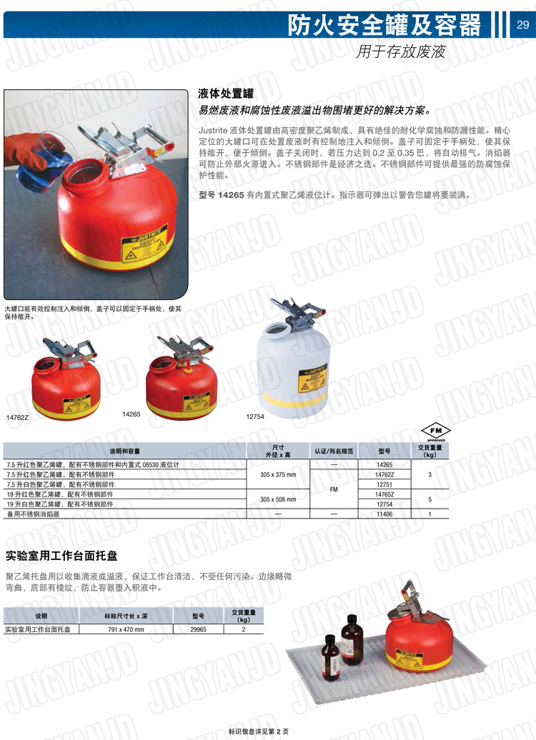 JUSTRITE，美國杰斯瑞特，justriteI型安全罐,柴油汽油存放罐，酒精松香水安全存儲罐，防火安全罐，防爆安全罐