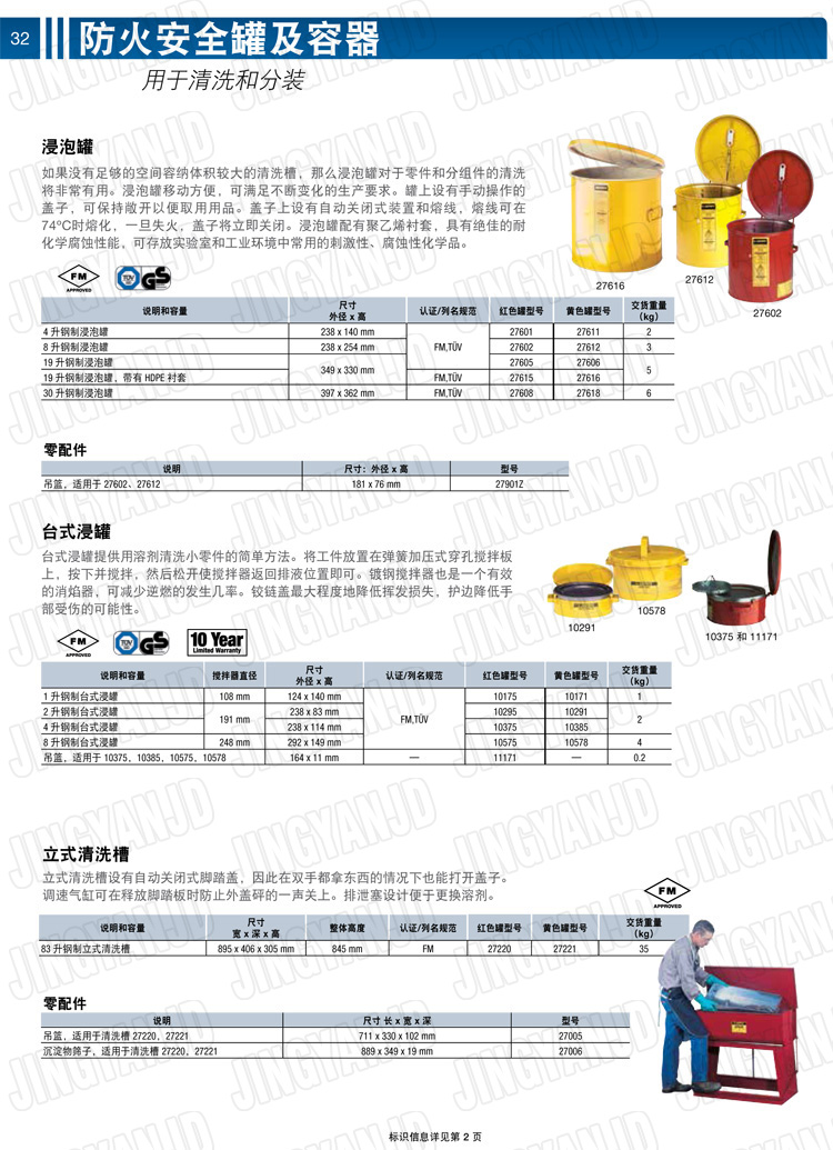 美國(guó)杰斯瑞特，justrite，臺(tái)式浸泡罐，立式清洗槽，清洗罐