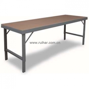 重型硬木鋼制臺(tái)面可折疊升降工作臺(tái)，WBF-TH-3096-95