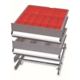 工具柜分類盒，紅色塑料分類盒75×75×46mm，SH-23