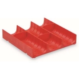 工具柜分類槽，紅色塑料分類槽3格 150×150×28mm，SH-12