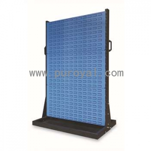固定型雙面物料架960×630×1450mm(2方孔4百葉)，KR-2324