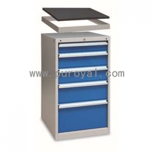 單軌工具柜帶頂框565×580×1000mm(5抽屜帶頂框50mm高)，XB90AN-5SG