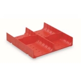 工具柜分類槽，紅色塑料分類槽2格 150×150×28mm，SH-13